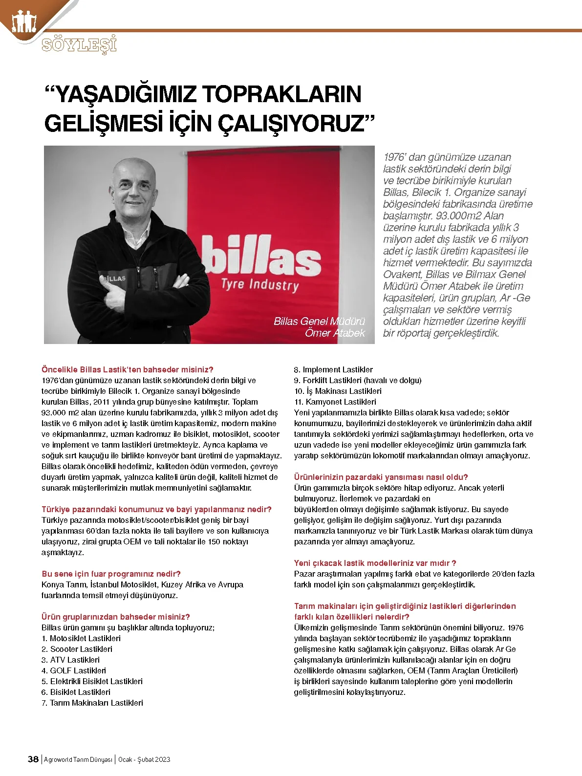 BİLLAS AGROWORLD DERGİSİNDE…